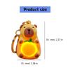 Practical Capybara Keychain Charm Portable Orange Light Capybara Keychain Delicate Key Rings Adornment for Key Bag