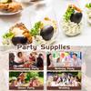 50Pcs Reusable Mini Appetizer Plates Tear Drop Ice Cream Cup  for Catering Party Supplies