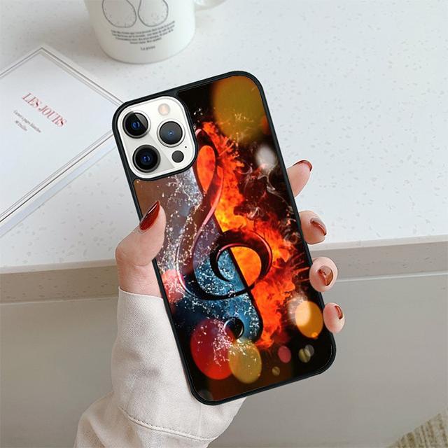 Music Notes Phone Case For iPhone 17 Air 14 15 16 13 12 Cover For Apple iPhone 17 Air 14 15 16 Pro Max 6S Plus Coque