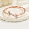 Diamond Bracelet, Fashion Temperament Hollow Love Geometric Bracelet Watch Accessories Simple Flower Bracelet