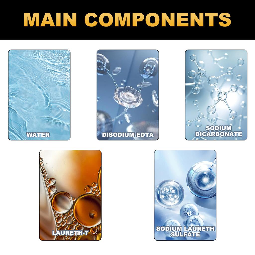 Car Foam Cleaner - All-Purpose Interior Detailing Spray, Powerful Decontamination for Grease/Dust, Brightening & Maintenance