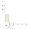 LED CANDLE 20cm Cream BATTERY-POWERED Energy-saving