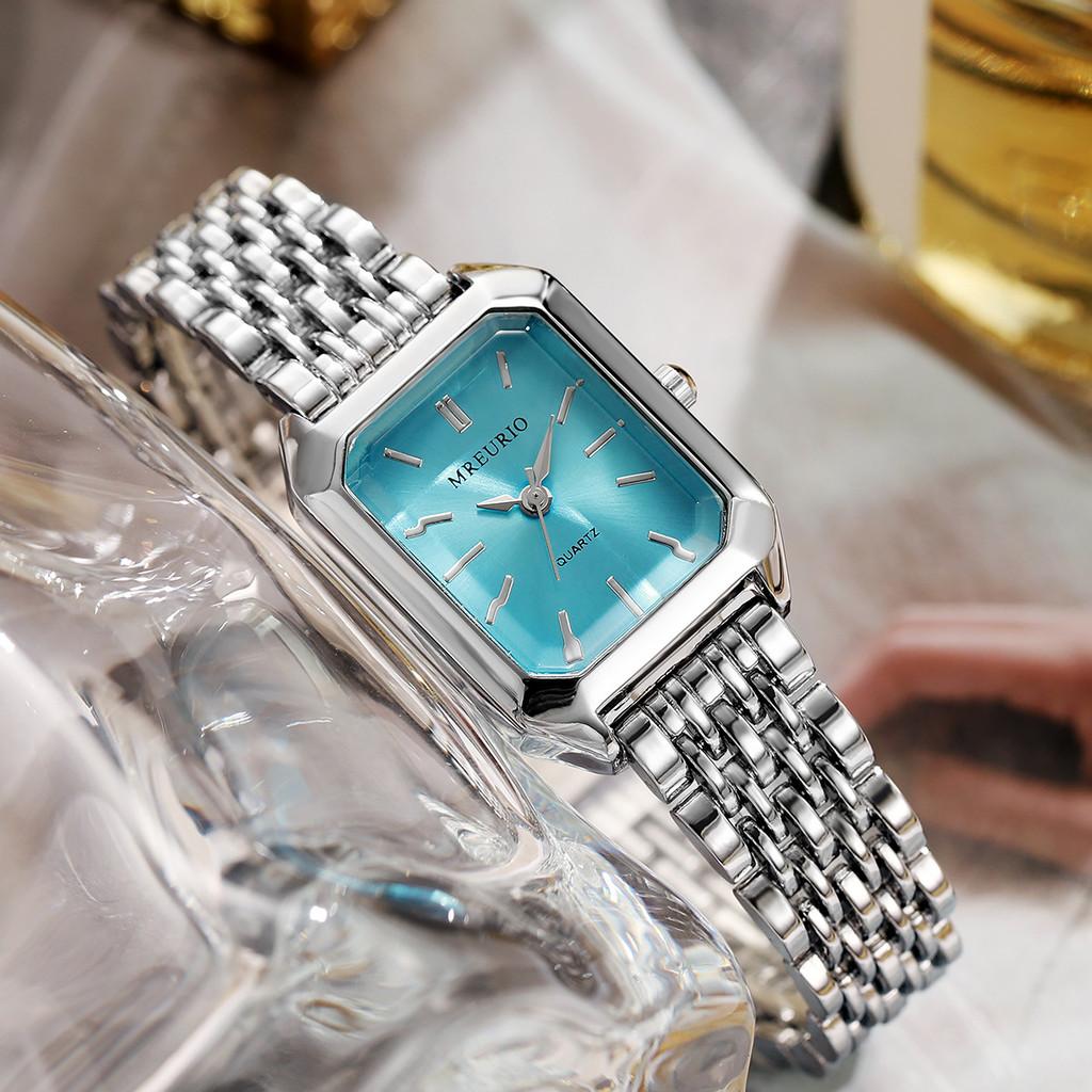 Minimalist Womens Square Quartz Watch With Alloy Case For Casual Office Wear