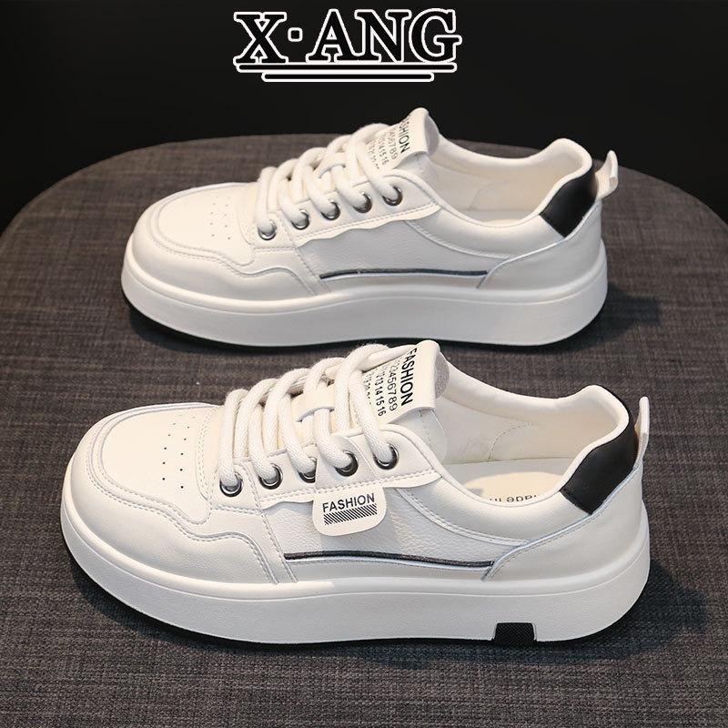 Leather little white shoes women's board shoes new autumn shoes women's soft soles are not tired feet single shoes casual sports shoes