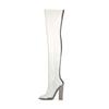 Fashion FHC 11cm Crystal Heel Women Thigh High Boots,Over The Knee Long Botas,Sexy Transparent Shoes Pointed Toe,Back Zip,34-48,Dropship
