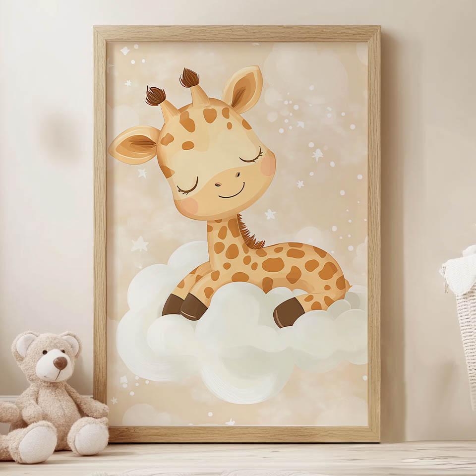 Plakat Sen Żyrafy Plakat Sen Żyrafy, 50X70 Cm, Bez Ramy, Papier Matowy 230 Gsm
