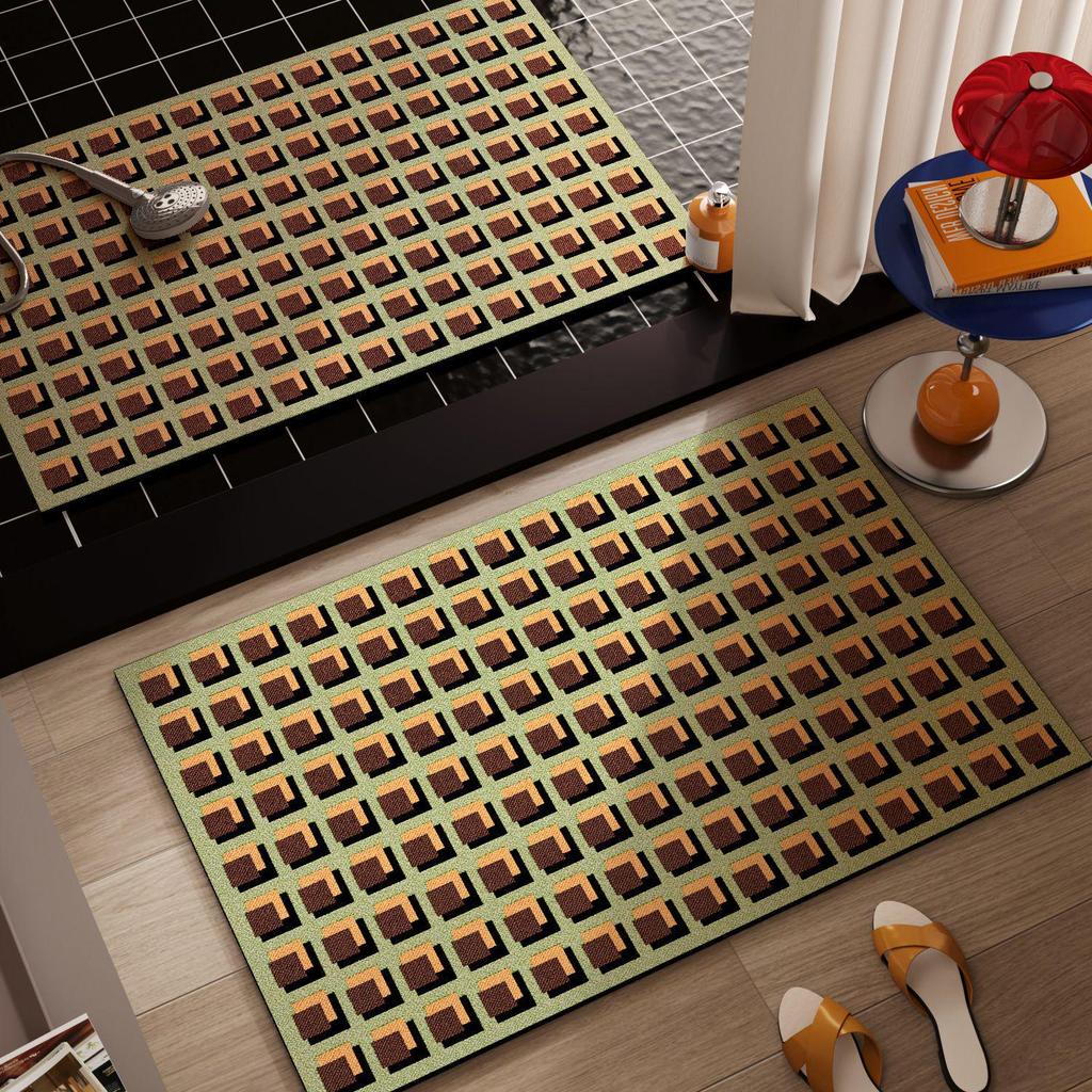 Retro Quick-Dry Non-Slip Diatomaceous Earth Bathroom Floor Mat