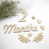 Wooden Baby Milestone Calendar & Photography Props for 100 Days and Monthly Celebrations