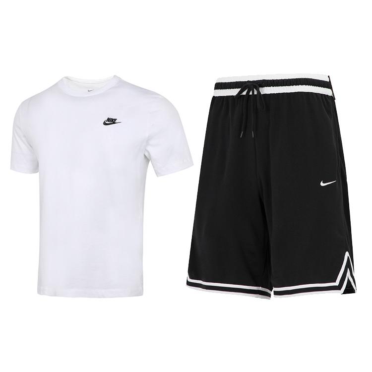 Nike Casual Sportswear Men s Crew Neck Moderate AR4999-101+DH7161-010 S