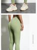European & American Soft Elastic Yoga Leggings - Solid Color Nude Feel, Plus Size, Peach Butt Line