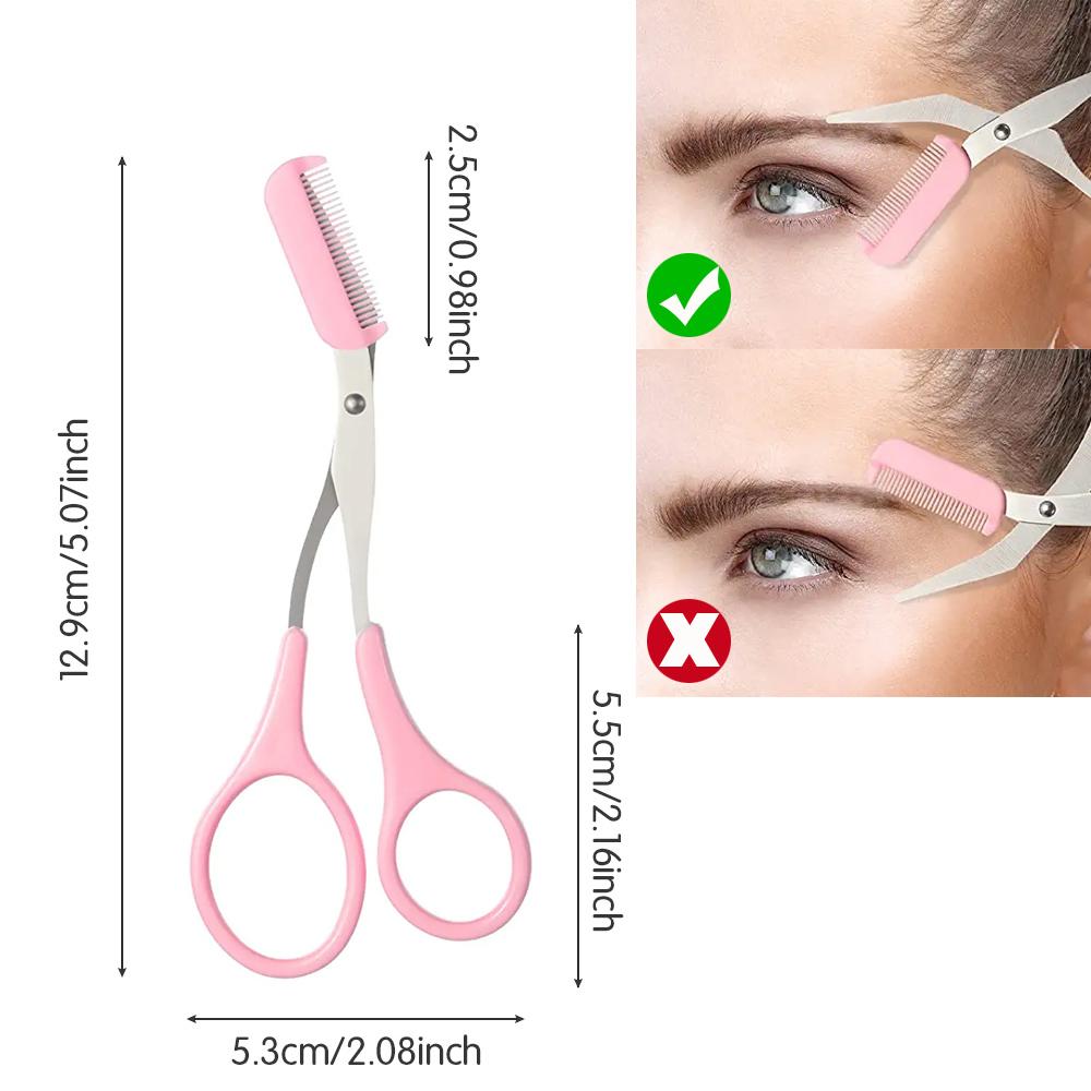 11Pcs Professional Eyebrow Trimmer Safe Blade Brow Scissors Comb Set Women Face Hair Remover Scraper Shaver Makeup Beauty Tools