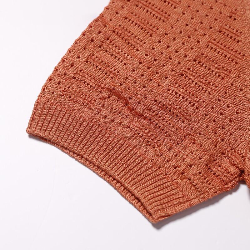 Anlom Women's Short Sleeve Knitted Cardigan