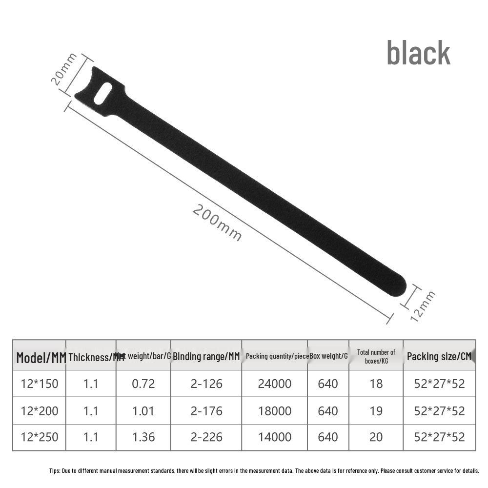 Nylon Cable Organizer Self-Adhesive Strap - Power Cord Storage Tie with T-Shaped Hook and Loop