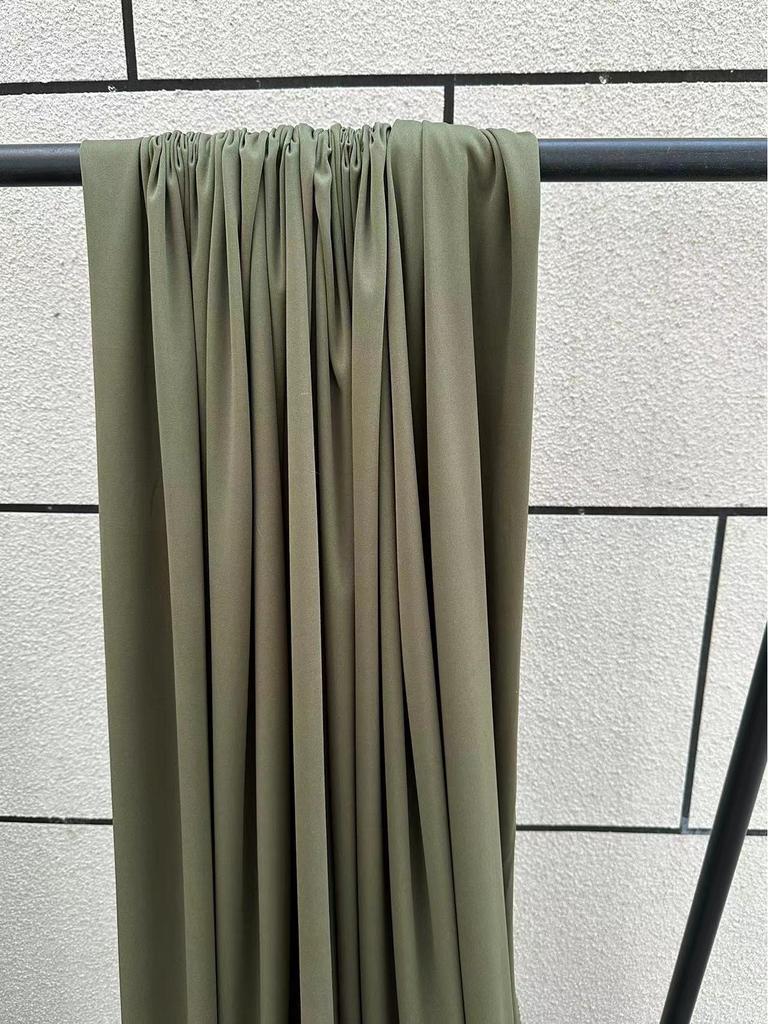 Green Stretch Milk Silk Fabric for Wedding and Hotel Drapes