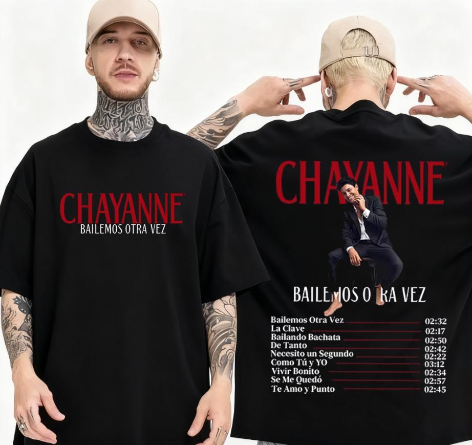 Chayanne Bailemos Otra Vez Tour 2025 Summer New Album 100 Cotton Printed Tshirts Hip Hop Oversized Vintage Hot Sale Streetwear