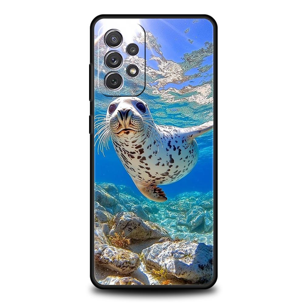 Phone Case For Samsung A17 A15 A13 A51 A71 A41 A31 A21S A07 A05 A35 A55 A23 A25 A33 A53 A73 5G Cover Seaside Scenery Wave Beach