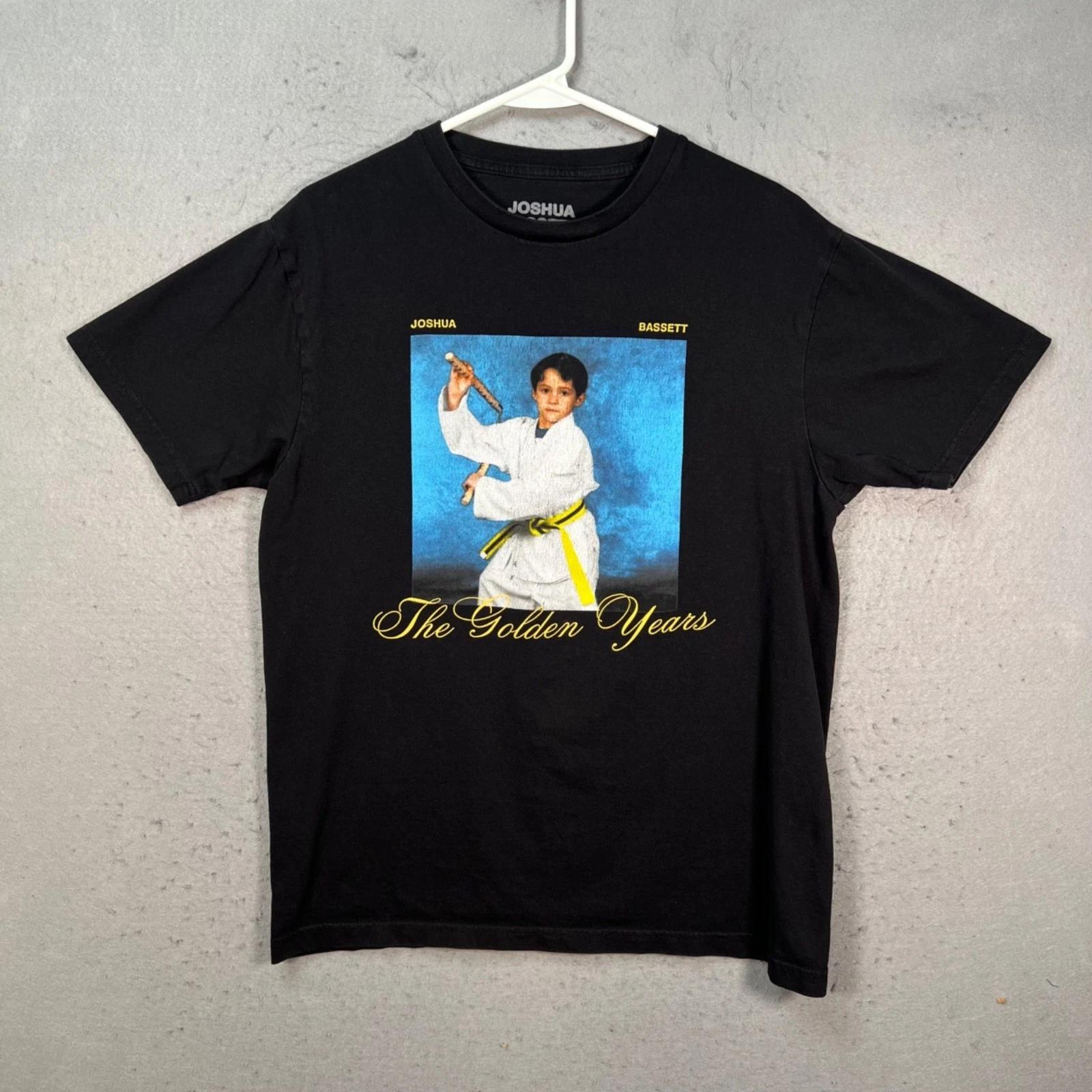 Joshua Bassett The Golden Years Black Graphic T-Shirt Size Medium 100% Cotton 4XL