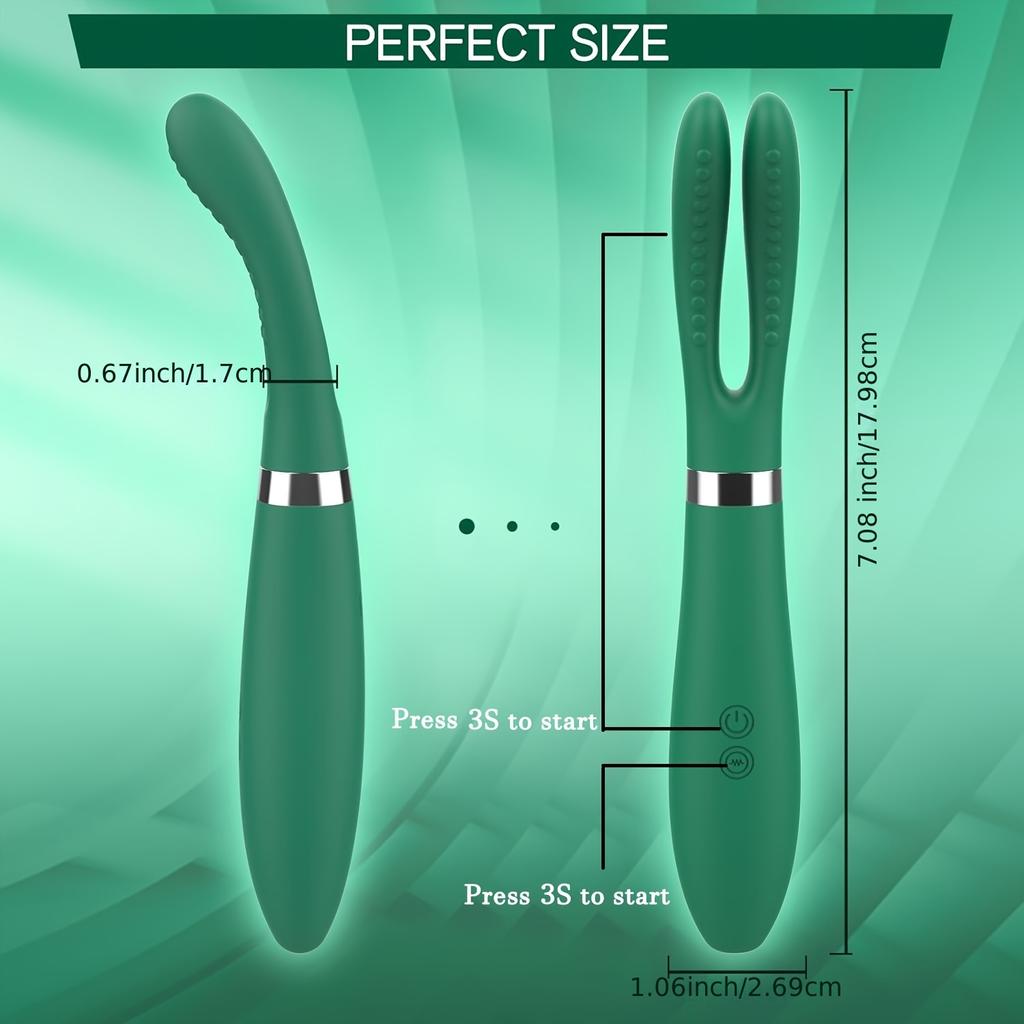 1 szt. Wibrator do łechtaczki - 2 w 1 dwukierunkowy Zastosowanie Zabawki dla dorosłych Wibrujące Dildo Stymulator łechtaczki z 9 trybami wibracji Wibrator dla kobiet G Spot Vibrat