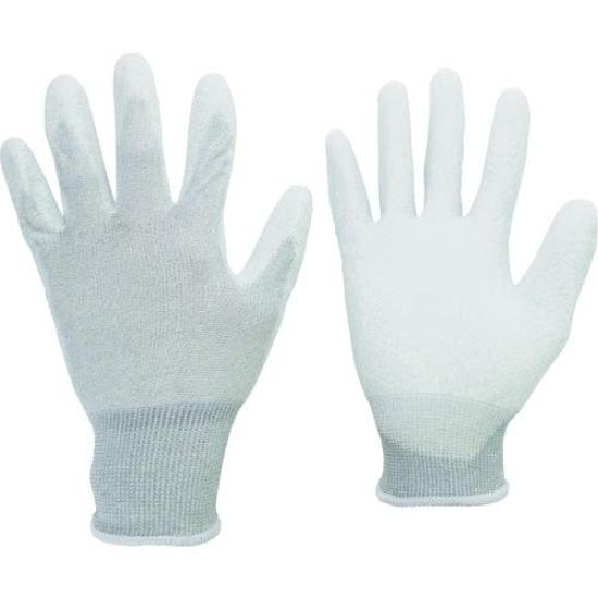

Quality Control Work Palm 10 Size L [Midori Anzen] Gloves, Thick, Anti-Static, Durable, MCG800N, Coated, Pairs/Pack, белый