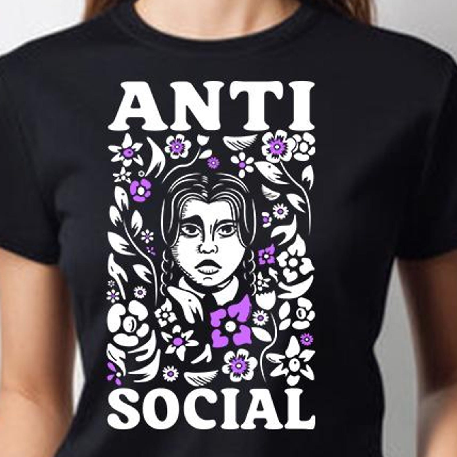 Wednesday, Anti-Social. Unisex t-shirt S