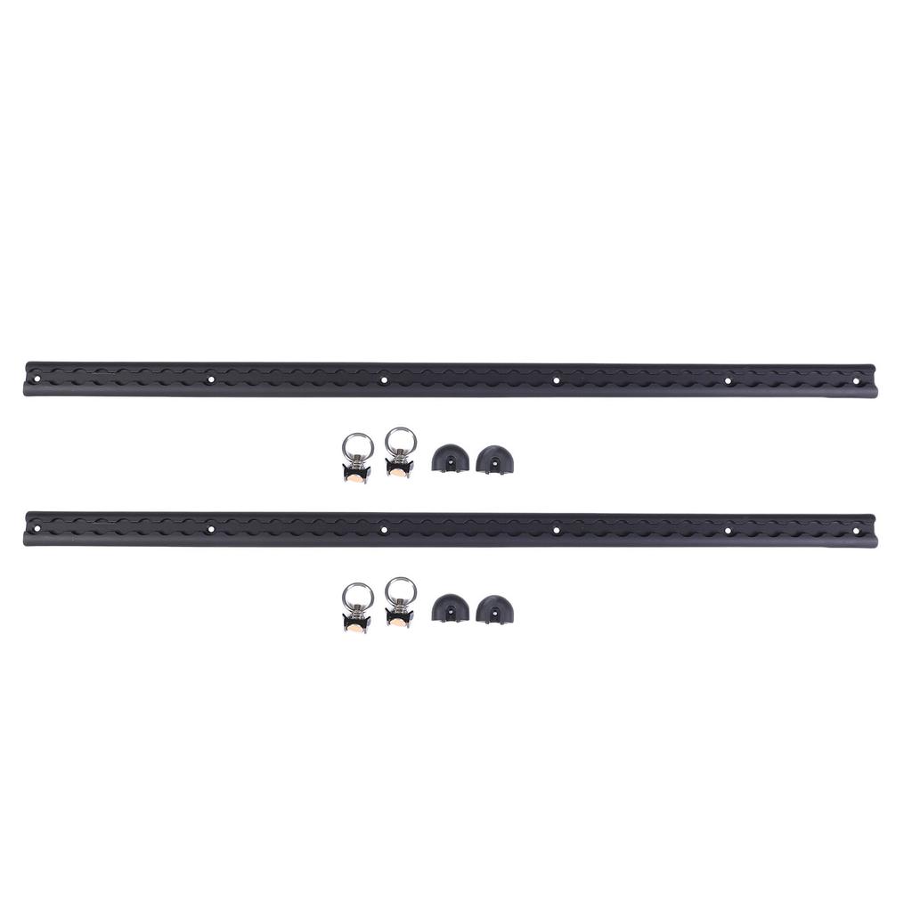 2 Pack L Track Tie Down System with 4 Round Ring Fittings End Caps 1 Meter Long Aluminum for Motorcycles ATVs Dirt Bikes Utility