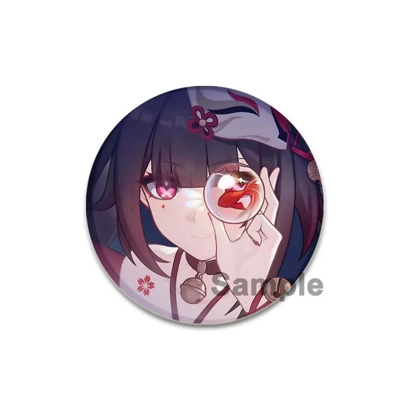 

32/44/58 мм Honkai Star Rail Брошь на рюкзак Asta Hook Kafka Arlan мультфильм косплей значок на лацкан булавки для одежды аксессуары подарок 44mm