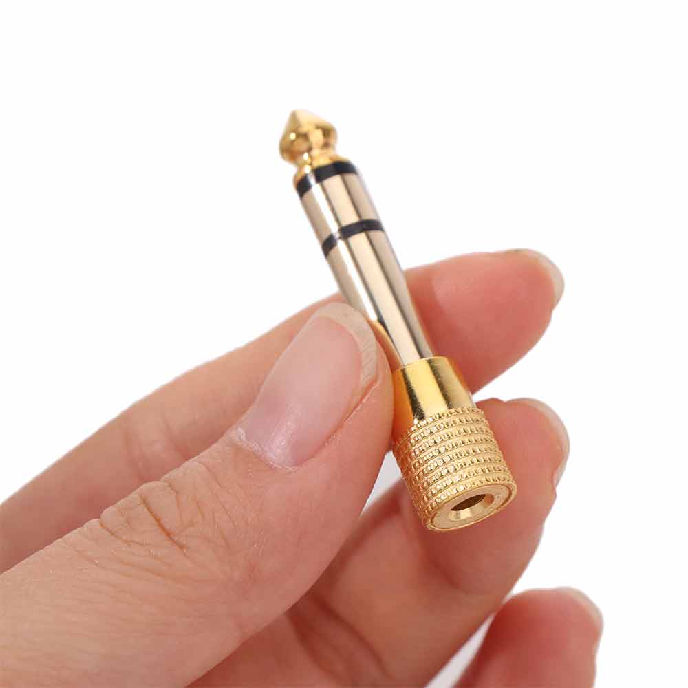 6.35mm Male Audio Adapter 3.5mm Female AUX Cable Adapter Stereo TRS Converter  Headphones