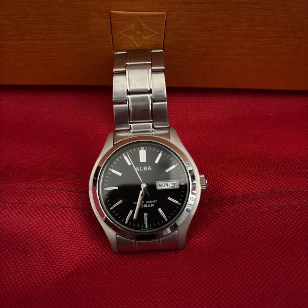 SEIKO ALBA Watch Quartz Day Date Junk