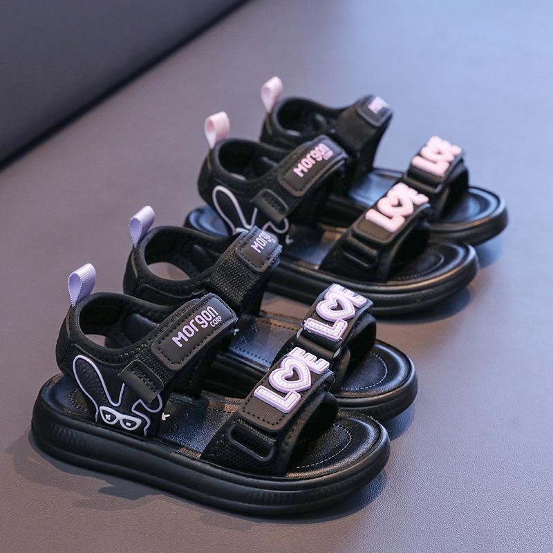 Neue Sommer-Sandalen für Mädchen - Modische Sport-Strandsandalen für Jugendliche mit offenen Zehen, weicher Sohle & Prinzessinnen-Stil
