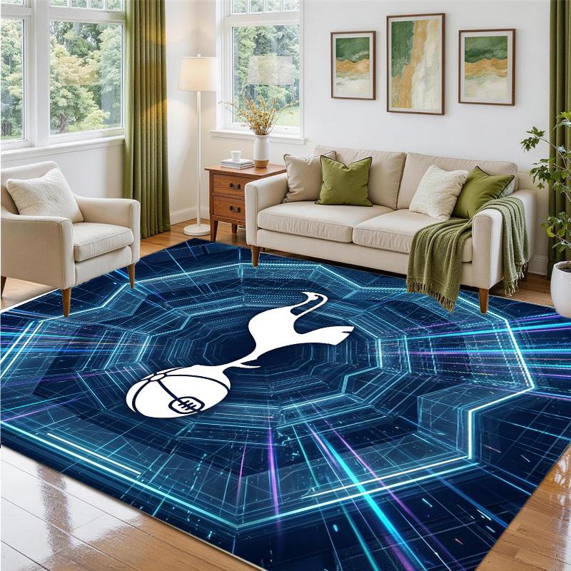 Tottenham Hotspur Design Crystal Velvet Rug Soft Decorative Mat for Bedroom Entrance