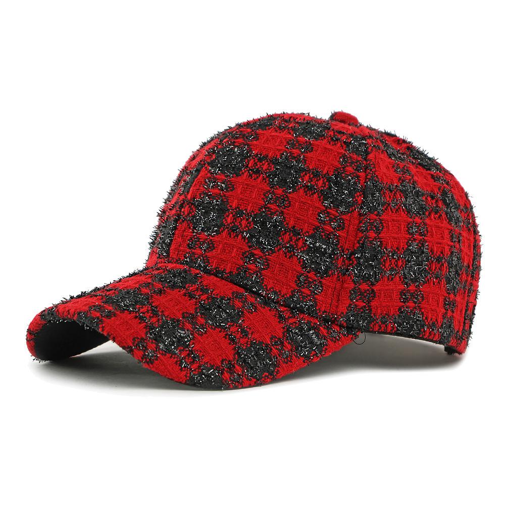 Classic Plaid Baseball Cap Women's Spring Autumn Outdoor Sunscreen Hat