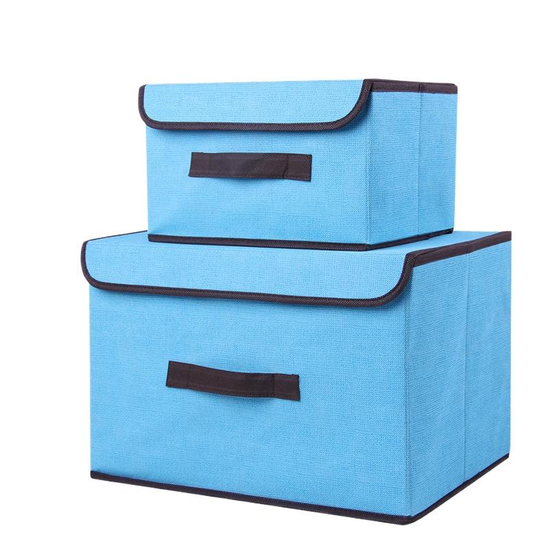 Fabric foldable non-woven dustproof storage box, linen cotton underwear storage box, toy clothing storage box, finishing box