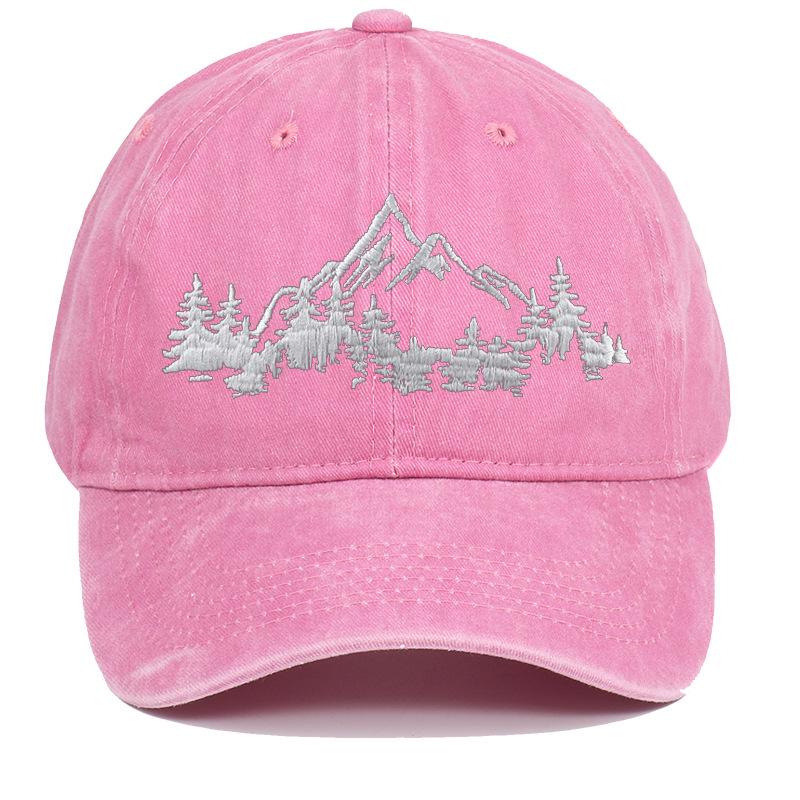 TEMU Mountain Forest Embroidered Flat Cap: Men's Outdoor Hiking & Fishing Hat, Women's Baseball Cap