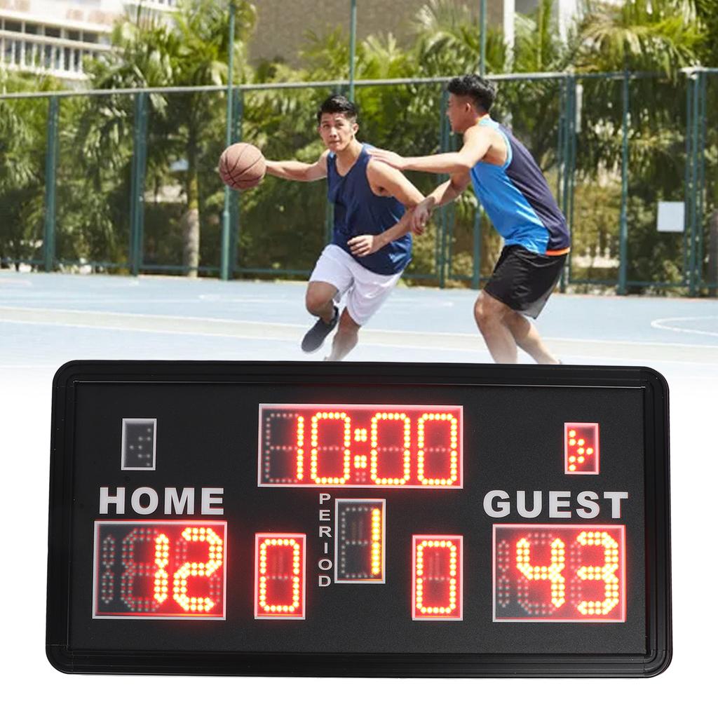 Electronic Basketball Scoreboard Timer LED Multifunctional Countdown Timer Clock Score Keeper 100 To