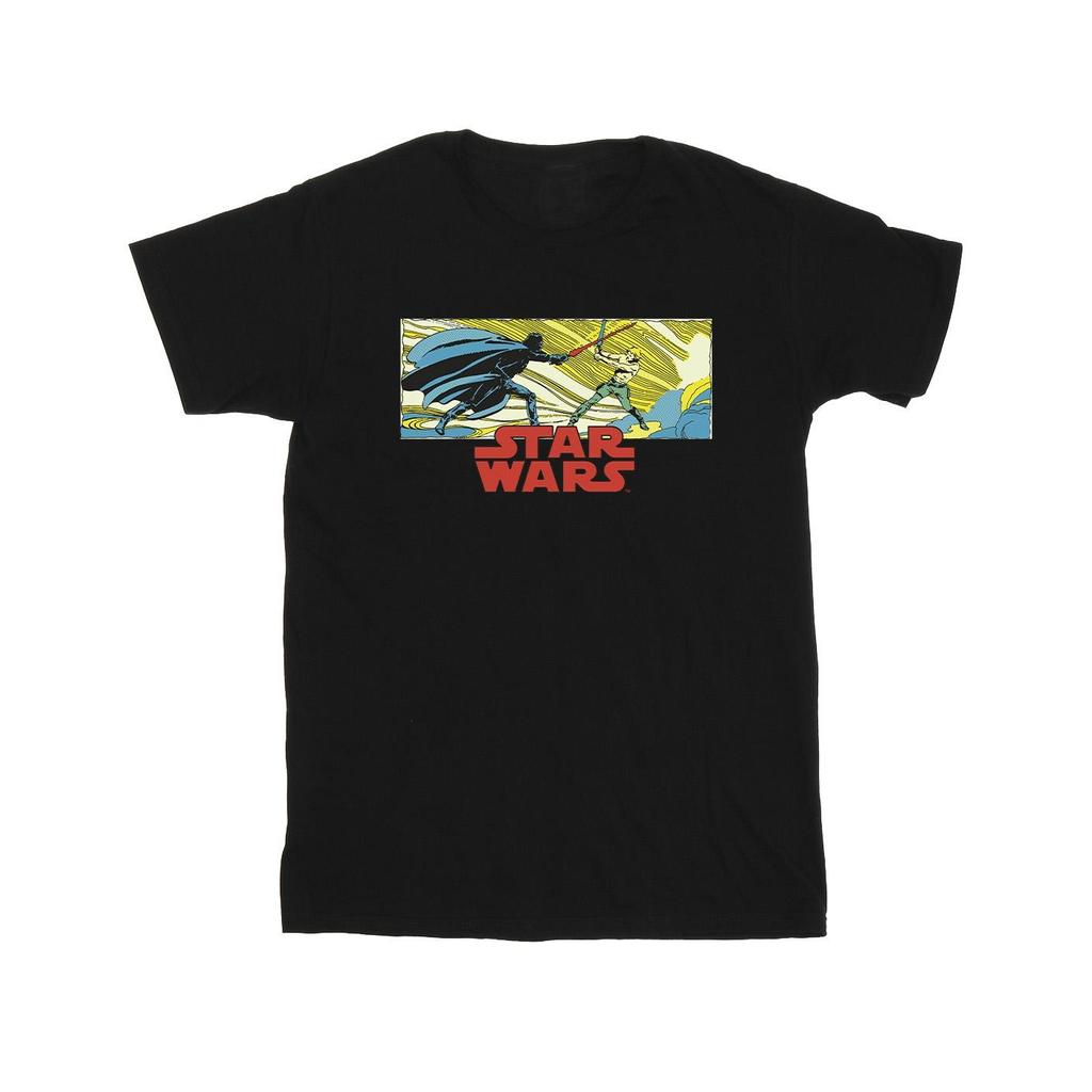 STAR WARS Mens Comic Strip Luke And Vader T-Shirt