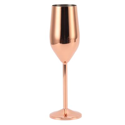 Champagne Flutes Stainless Steel Copper Plating Dishwasher Safe Champagne Glasses for Party Home