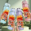 1PC Berry Fruit Box Cartoon 750ml Color Plastic Sports Water Bottle Leakproof Flip Straw Lid Suitable for Sports Office Home Use