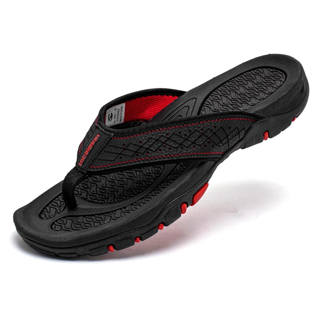 HOBIBEAR Herren Sommer-Flip-Flops mit Fußgewölbeunterstützung und dicker Sohle für den Außenbereich, Strand oder Zuhause.