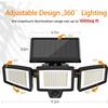 Solar Lights Outdoor, 2500 LM Waterproof Motion Sensor Spotlight, 3-Heads Solar Yard Lights, Bright Security Lighting for Garden