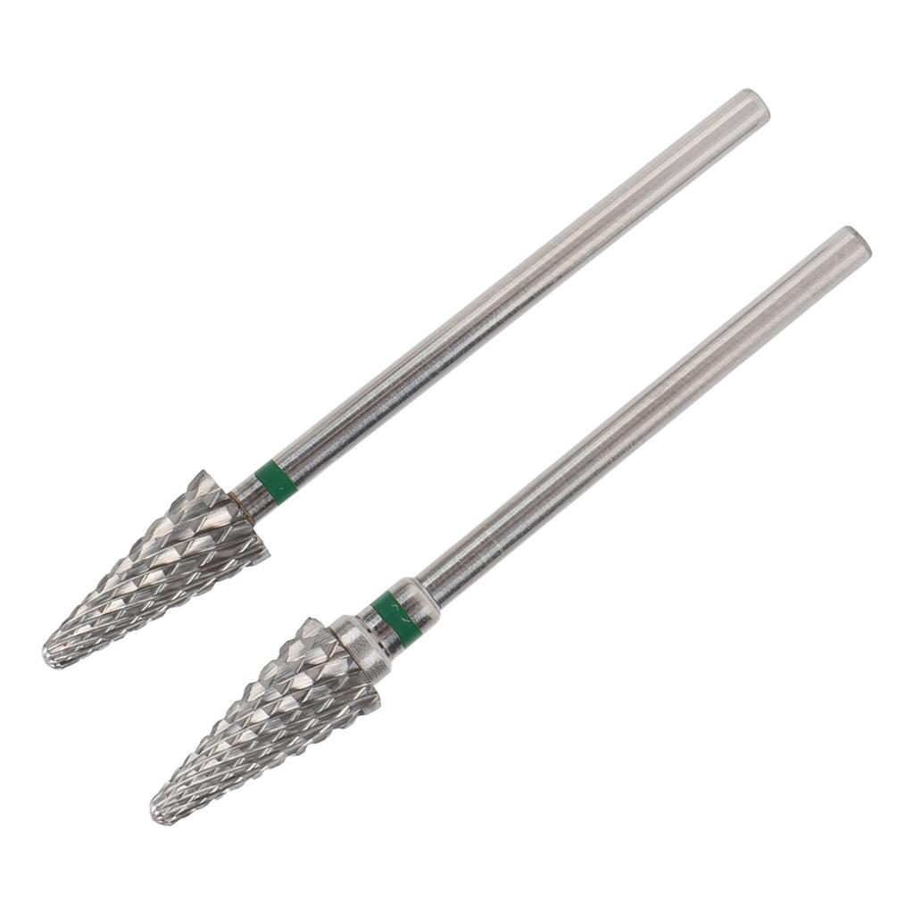 2 Stück Nagelbohrer-Set Wolframcarbid Nagelbohrer Nagel Schleifkopf für Maniküre Schleifen und Nagelgel Entfernung