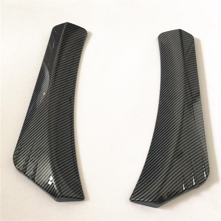 1 Pair ABS Glossy Carbon Fiber Look Rear Bumper Lip Splitter Protector Universal