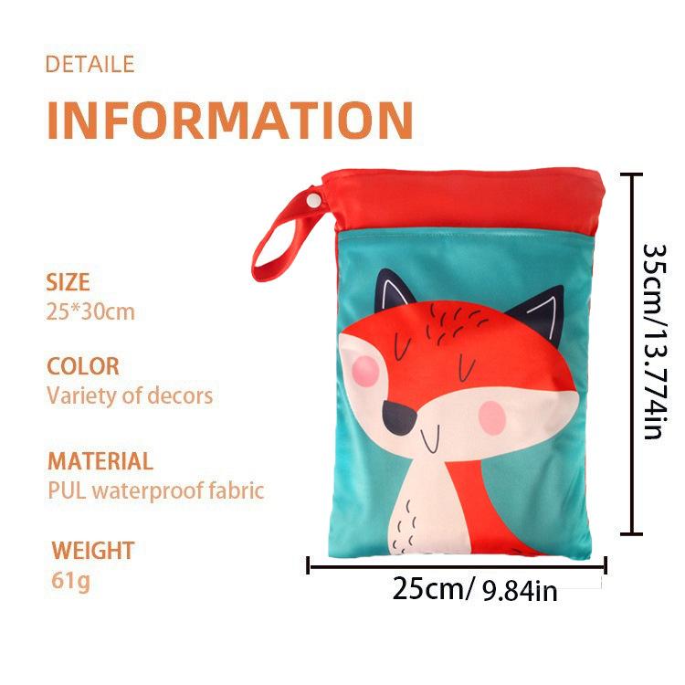 Cartoon Cute Waterproof Wet/Dry Separation Storage Bag (25x35cm) for Travel and Clothing