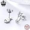 Avle S925 Origami Fox Sterling Silver Animal Earrings for Girls - SCE526