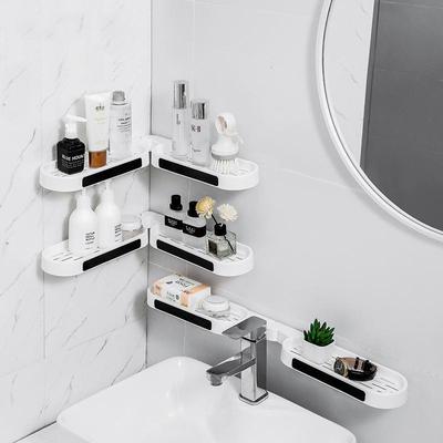 Punch-Free Bathroom Shelves Revolving Shelf Corner Storage Rack For Makeup Home Storage Organizer Bathroom Accessories Set