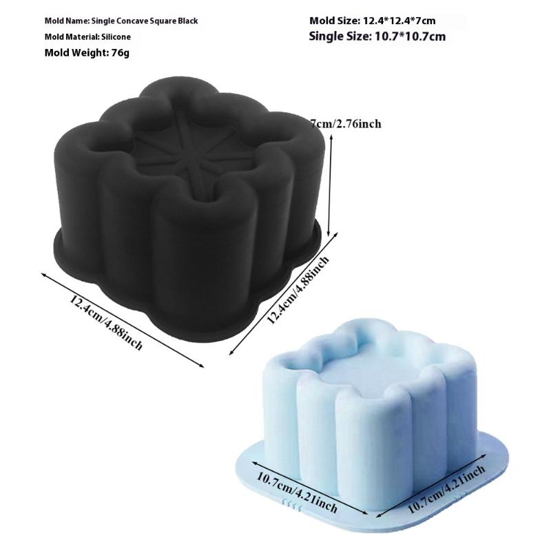 1Pc Silicone Mold For Cake Bento Flower Heart Square Star Shape Chocolate Mousse Soap Candle Gypsum Making Kitchen Bakeware