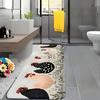 Hen Printed Kitchen Long Carpet Farmhouse Restaurant Flannel Floor Mat Door Mat Illustration Style Porch Entrance Anti Slip Rug