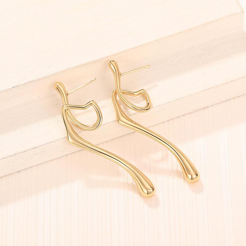 Women's Exaggerated Irregular Line Earrings
