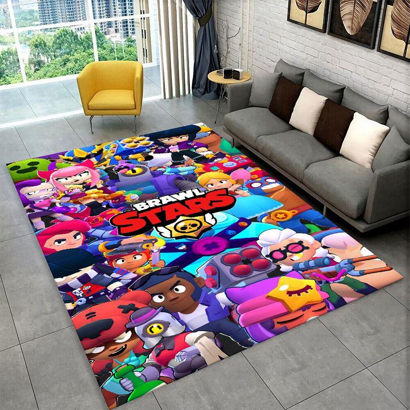 Cartoon B-Brawl Game Non-Slip Area Rug for Living Room,Bedroom,Playroom,Soft Carpet Floor Mat Home Decor Rug  Room Gift