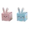 10pcs Sophisticated Easter Rabbit Ears Cardboard Gift Boxes Candy Holders For Holiday Cookie And School Party Supplies HX6C