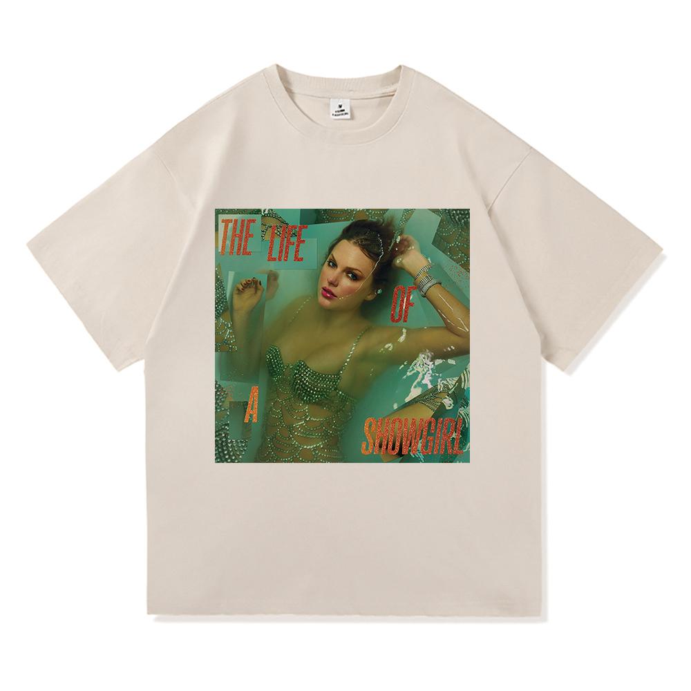 The Life of A Showgirl Album Tricou 2025 Modă Nouă Haine Bărbați/femei Vintage Harajuku Haine de Înaltă Calitate Tricouri Bumbac